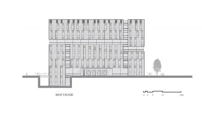 BIM Architecture | Tsinghua University Law School Library/KOKAISTUDIOS