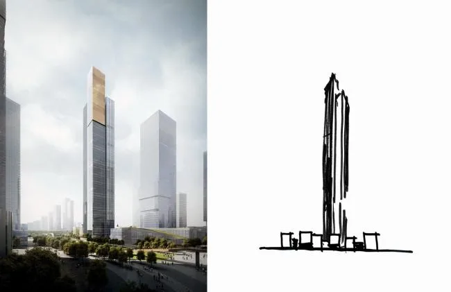 BIM Architecture | Changsha 323 meter new landmark, the majestic mountain and river city by Meixi Lake/Aedas