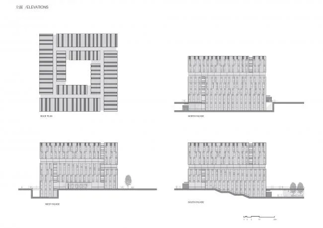 BIM Architecture | Tsinghua University Law School Library/KOKAISTUDIOS