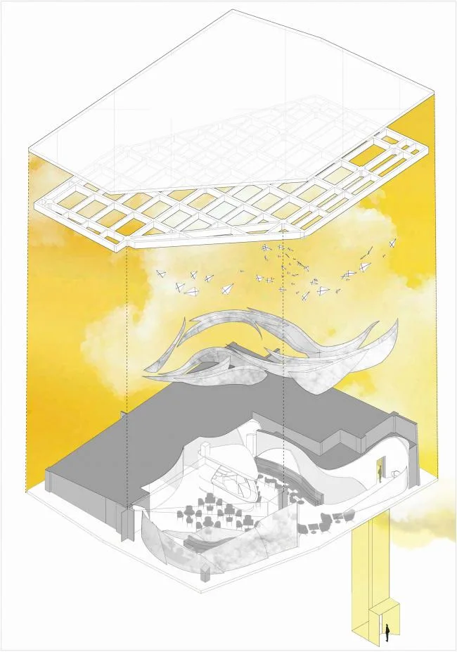 BIM Architecture | Cloud based Restaurant for Light and Shadow Activities/SODA Architects