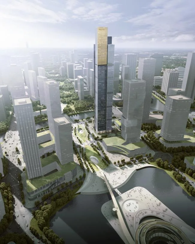 BIM Architecture | Changsha 323 meter new landmark, the majestic mountain and river city by Meixi Lake/Aedas
