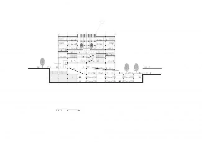BIM Architecture | Tsinghua University Law School Library/KOKAISTUDIOS