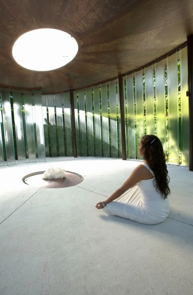 BIM architecture | Non religious private chapel, semi underground meditation space/BNKR
