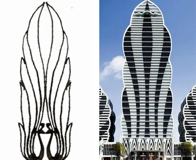 BIM Architecture | Dreamy Cloud South Creation Series -199.9-meter Peacock City in Xishuangbanna/Gangya Architecture+Local Practice (Guangzhou)