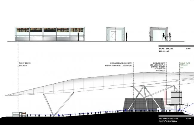 BIM architecture | like a penetrating trident: Alfredo Harp Hel ú Gymnasium/FGP Atelier, Taller ADG