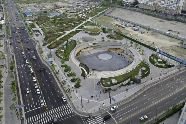 BIM Architecture | Flow Curve, Like Clothes Ribbon - Magu Middle Square/Woolidongin Architects