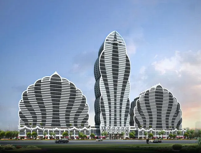 BIM Architecture | Dreamy Cloud South Creation Series -199.9-meter Peacock City in Xishuangbanna/Gangya Architecture+Local Practice (Guangzhou)