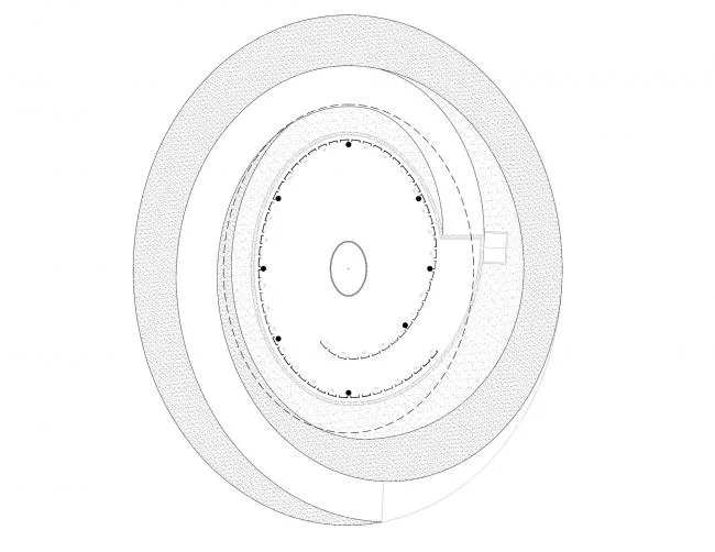 BIM architecture | Non religious private chapel, semi underground meditation space/BNKR
