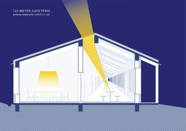 BIM Architecture | 100 meter cafeteria at the foot of Qinling Mountains/STUDIO QI