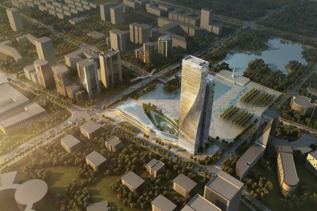 BIM Architecture | 'World's Number One Twist': Simulating Jumping Aurora with Hyperbolic Curtain Walls/Aedas