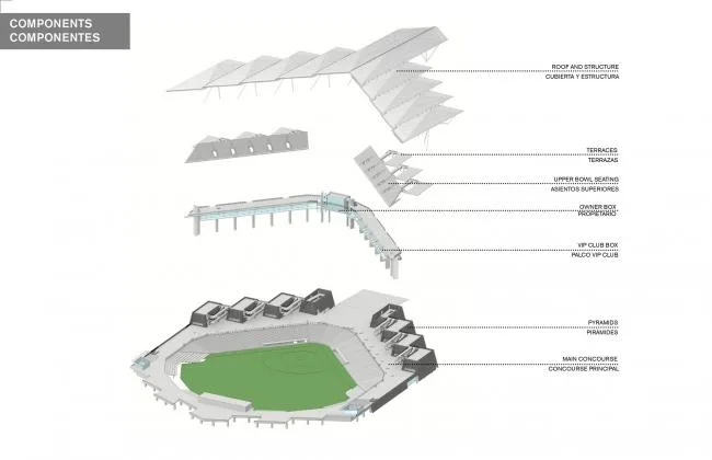 BIM architecture | like a penetrating trident: Alfredo Harp Hel ú Gymnasium/FGP Atelier, Taller ADG