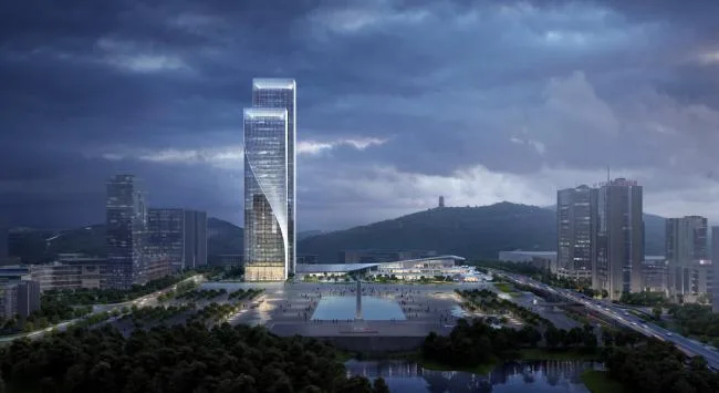BIM Architecture | 'World's Number One Twist': Simulating Jumping Aurora with Hyperbolic Curtain Walls/Aedas