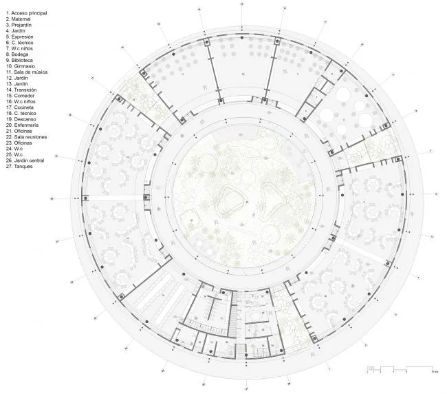 BIM Architecture | Montessori Kindergarten, Moonlight Box in Nature/Estudio Transversal