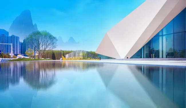 BIM Architecture | White Egret Dots, Mountains Overlapping Green: Architectural Design in Guilin Wanda City Riverside Demonstration Zone/Benchmark Square