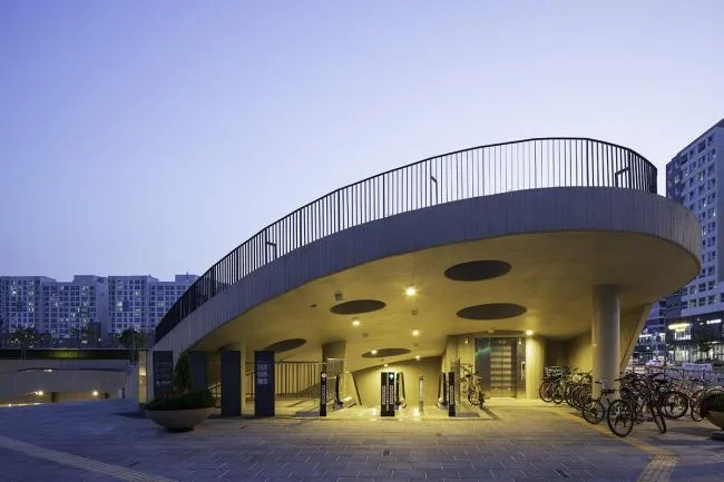 BIM Architecture | Flow Curve, Like Clothes Ribbon - Magu Middle Square/Woolidongin Architects