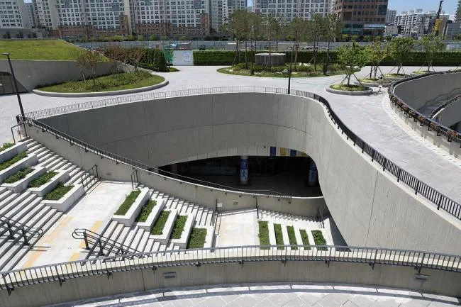BIM Architecture | Flow Curve, Like Clothes Ribbon - Magu Middle Square/Woolidongin Architects