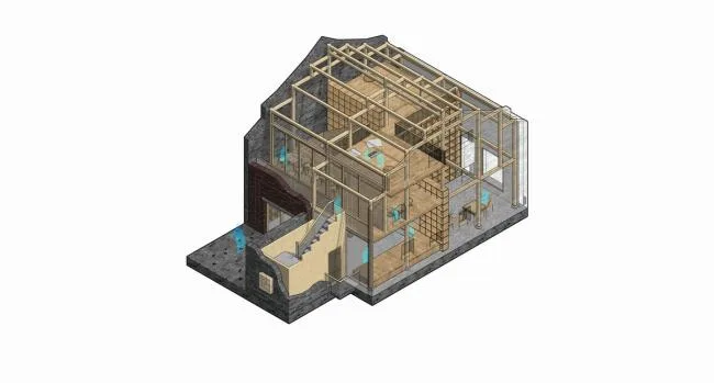 BIM Architecture | Paper Cuttings Art Shop& Banhu Book Bar/Hangzhou Forest Architecture Design