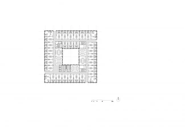 BIM Architecture | Tsinghua University Law School Library/KOKAISTUDIOS