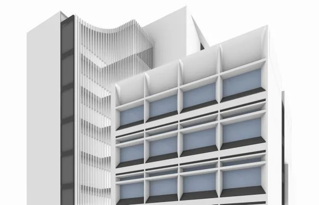 BIM Architecture | Design of the Dormitory Building for the Chinese Year and Night School in Hong Kong (Competition Plan)/AG Huichuang International