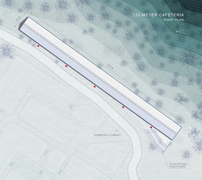 BIM Architecture | 100 meter cafeteria at the foot of Qinling Mountains/STUDIO QI