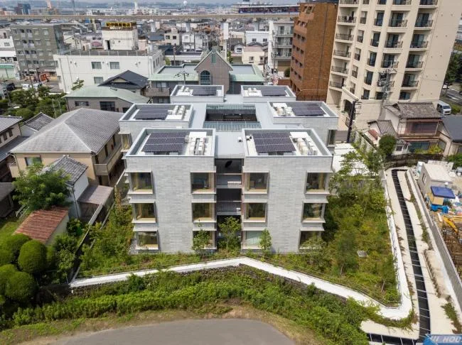 BIM Architecture | Deep Courtyard, Tranquil and Simple Home: Asahi Group Employee Dormitory KAEDE/Takenaka Corporation