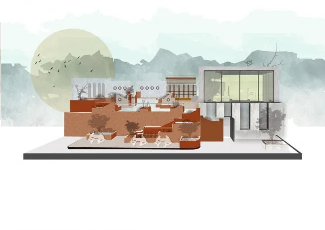 BIM Architecture | A Coffee Shop Searching for Village Memories, Protal 92, India