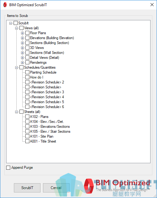 BIM Plugin ScrubIt: Easily Clean Up Unused Revit Projects