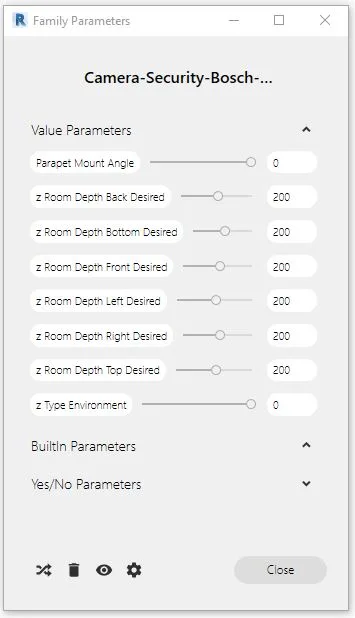 BIM Plugin | Family Editor Interface [Slide Adjustment Family Parameters] Download