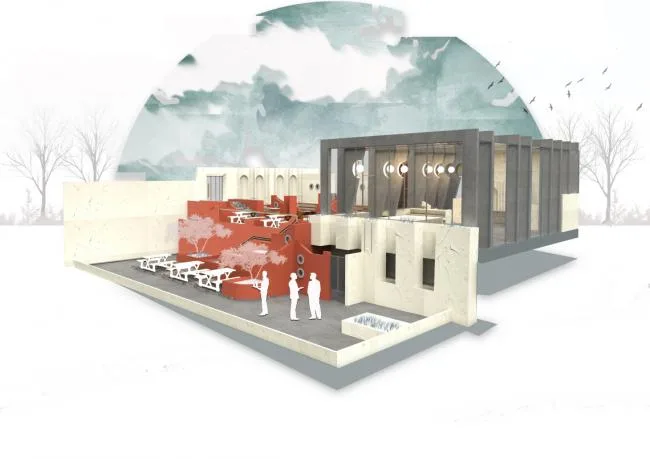 BIM Architecture | A Coffee Shop Searching for Village Memories, Protal 92, India