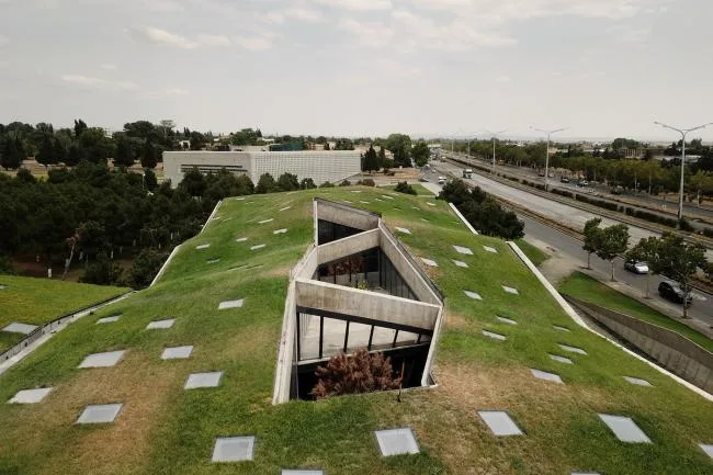 BIM Architecture | Green Grass Toppling, Turbulent Light and Shadow Coffee Factory/Khmaladze Architects