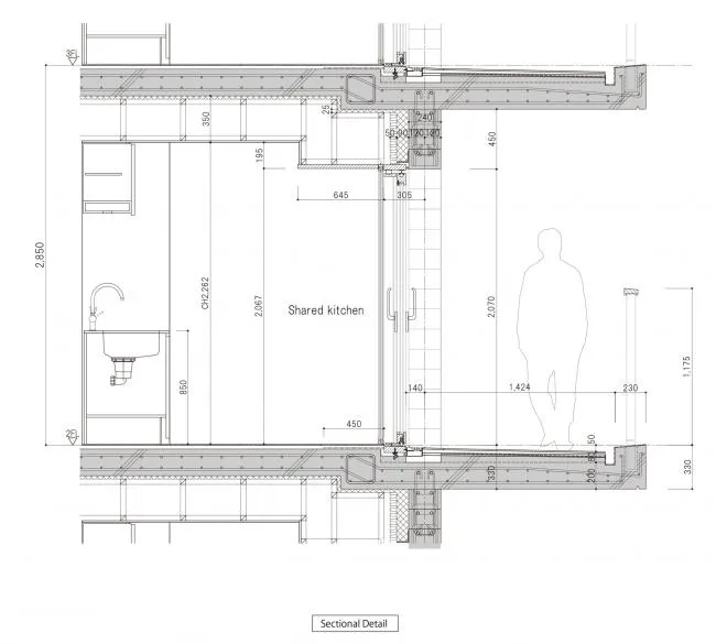BIM Architecture | Deep Courtyard, Tranquil and Simple Home: Asahi Group Employee Dormitory KAEDE/Takenaka Corporation