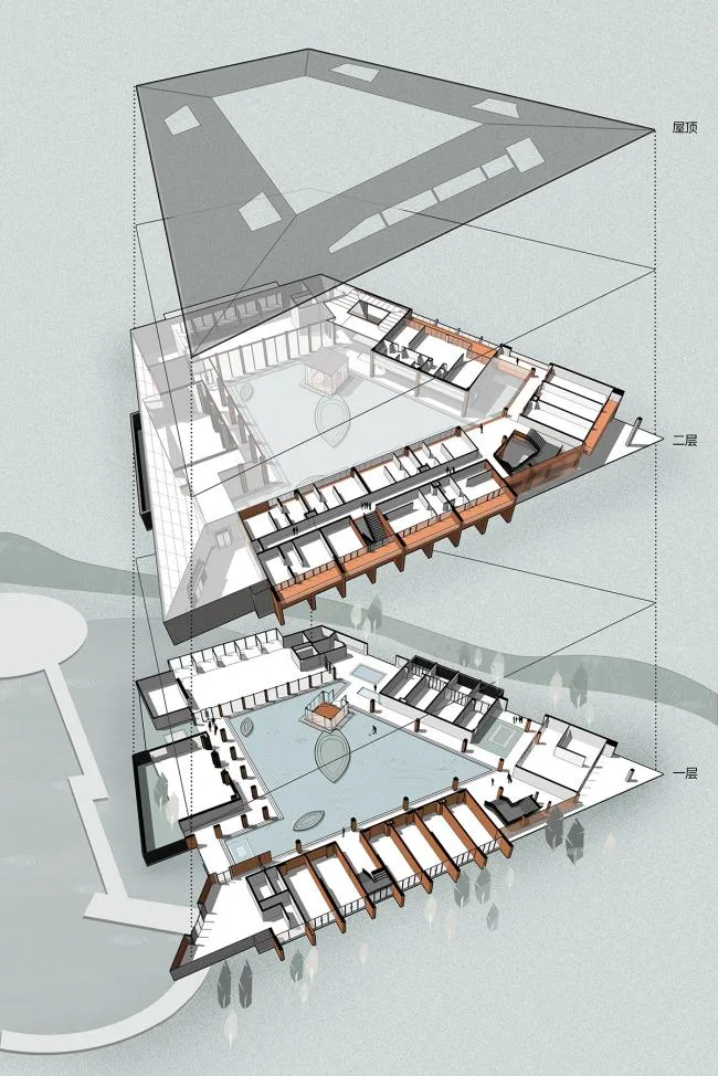 BIM Architecture | Jiuxiyue Lianhua Town - Zhengqing and Yashan Temple/Shanghai Riqing Architectural Design