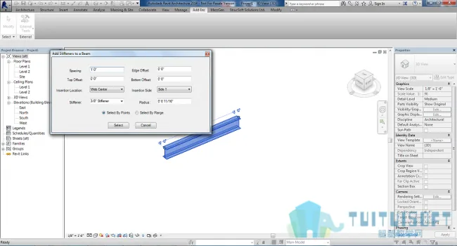 BIM plugin | Web Stiffener web reinforcement rib plugin free download
