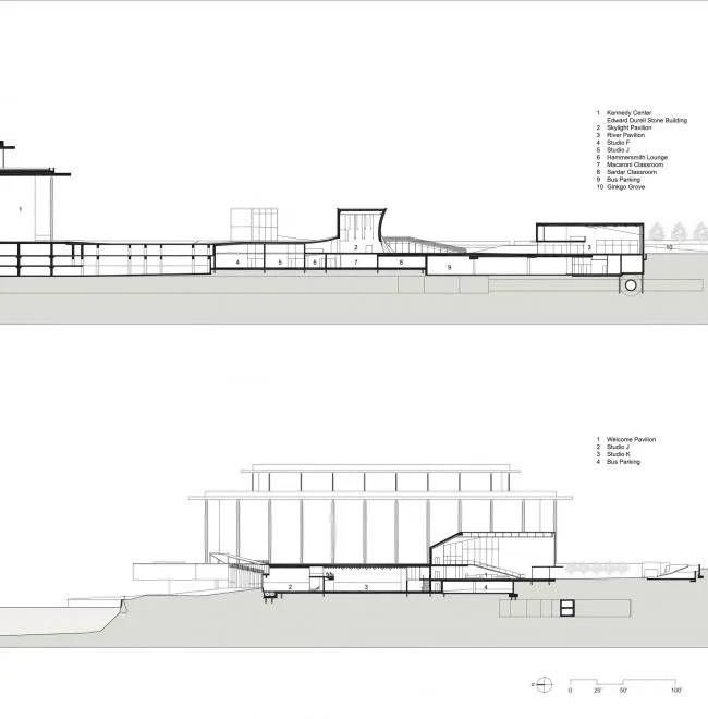 BIM Architecture | John F. Kennedy Performing Arts Center Expansion, Integrated with Landscape/Steven Hall Architects