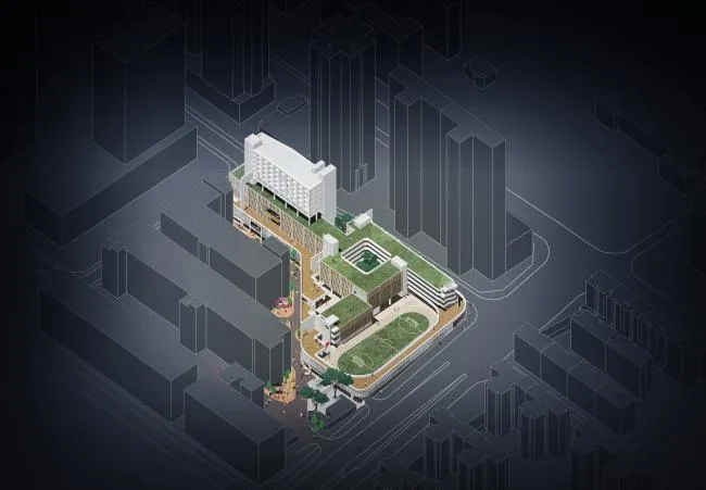 BIM Architecture | Aerial View of Dongchang Primary School