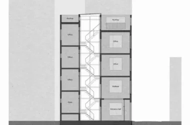 BIM Architecture: Gazing at the Sky from a Quiet Alley in Bustling Ginza – SO&CO Shared House-BIM WORLD