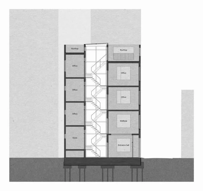 BIM Architecture | Viewing the Sky in the Cold Alley of the bustling city: Ginza Shared House/SO& CO.