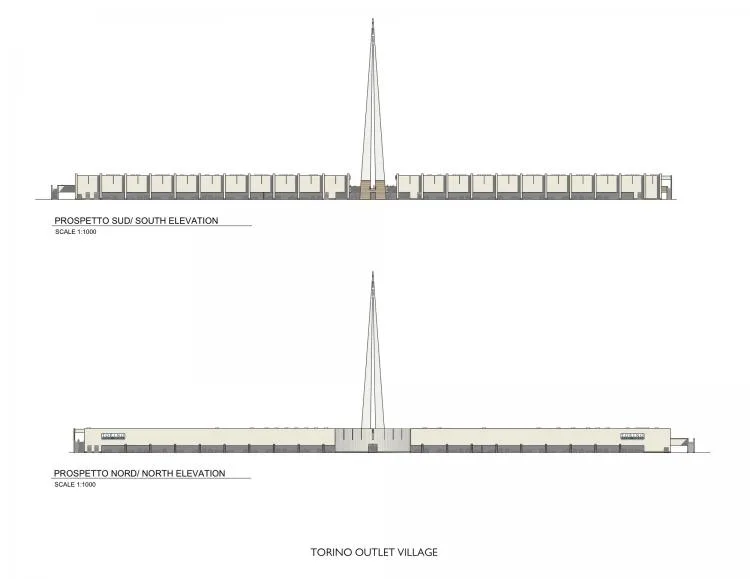 BIM Architecture | Like a white coffin, piercing the sky: Torino Outlets/Claudio Silvestrin Architects