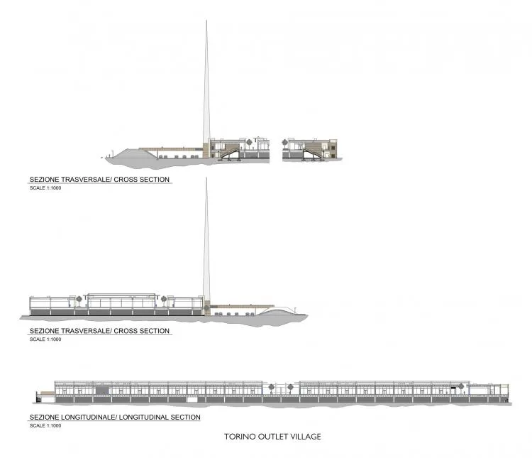 BIM Architecture | Like a white coffin, piercing the sky: Torino Outlets/Claudio Silvestrin Architects
