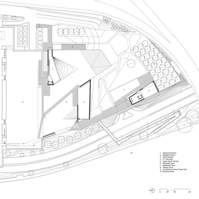 BIM Architecture | John F. Kennedy Performing Arts Center Expansion, Integrated with Landscape/Steven Hall Architects