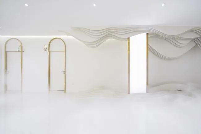 BIM architecture | Like crossing deep waters: Beauty salons/flat design on national borders