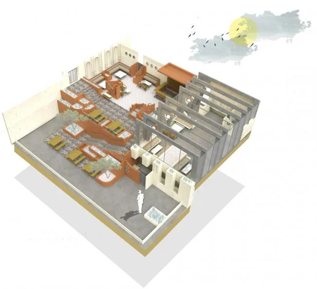 BIM Architecture | A Coffee Shop Searching for Village Memories, Protal 92, India