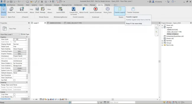 BIM Plugin | Transfer Legend [Quickly Transfer Legends from Revit Links] Download