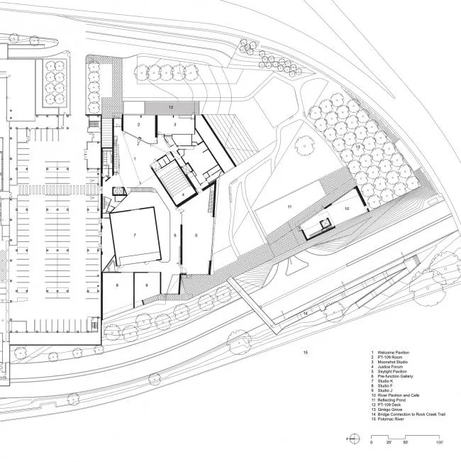 BIM Architecture | John F. Kennedy Performing Arts Center Expansion, Integrated with Landscape/Steven Hall Architects