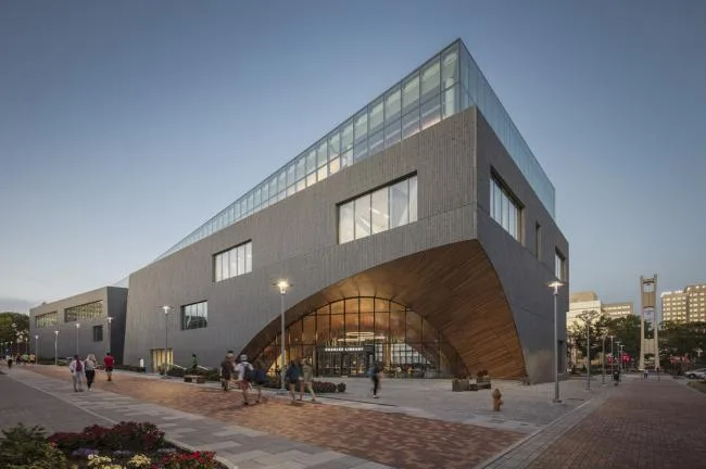 BIM Architecture: Temple Evening School Charles Library by Snøhetta-BIM WORLD