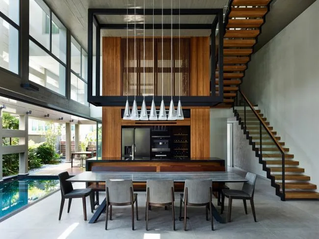 BIM Architecture | Concrete Sunroom, Showcasing the Beauty of Beam and Column Construction/HYLA Architects