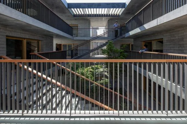 BIM Architecture | Deep Courtyard, Tranquil and Simple Home: Asahi Group Employee Dormitory KAEDE/Takenaka Corporation
