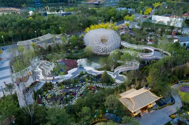 BIM Architecture | Design and Research Institute for Decoration of Shanghai Garden/Huajian Group Buildings at the 2019 Beijing International Horticultural Exposition