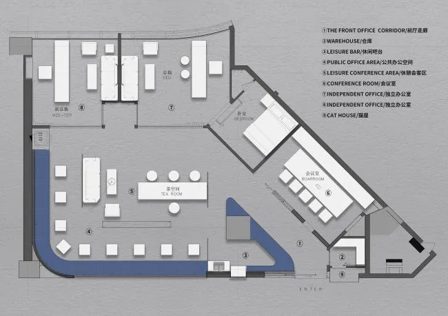 BIM Architecture | Office of a Bedside Space Design Firm, Quiet and Open Exchange Space/Bedside Space Design