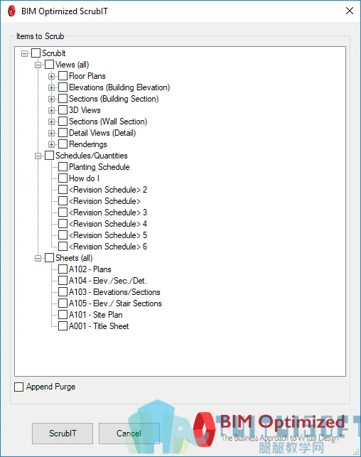 BIM Plugin ScrubIt: Easily Clean Up Unused Revit Projects